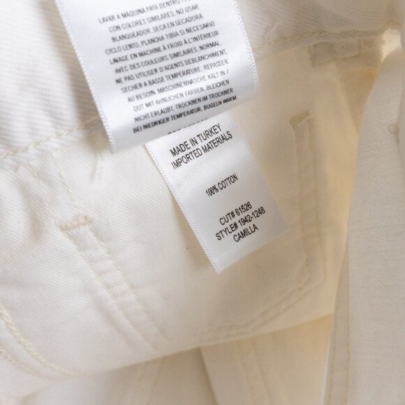 Citizen Of Humanity Camilla Frayed Hem Denim Shorts High Rise Starlight White - Picture 14 of 15